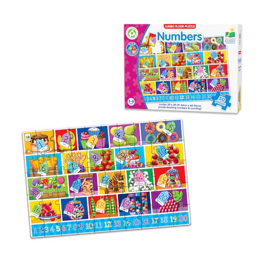 Jumbo Floor Puzzle - Numbers: 50 Pcs